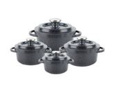 8Pcs Granite Cookware Set - Black